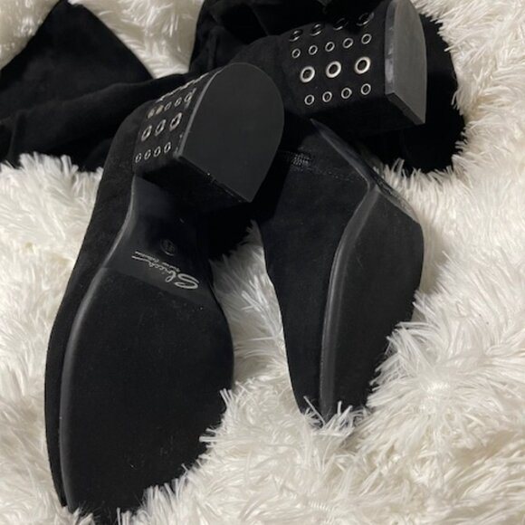 Sbicca Vintage Collection Black Suede Boots Black Size 61/2 - Picture 8 of 8